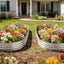 Jardinera elevada metal jardín 9x3ft 2uds