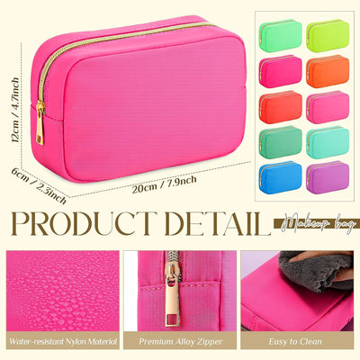 10 Bolsas Maquillaje Reutilizables Organizadoras Neón