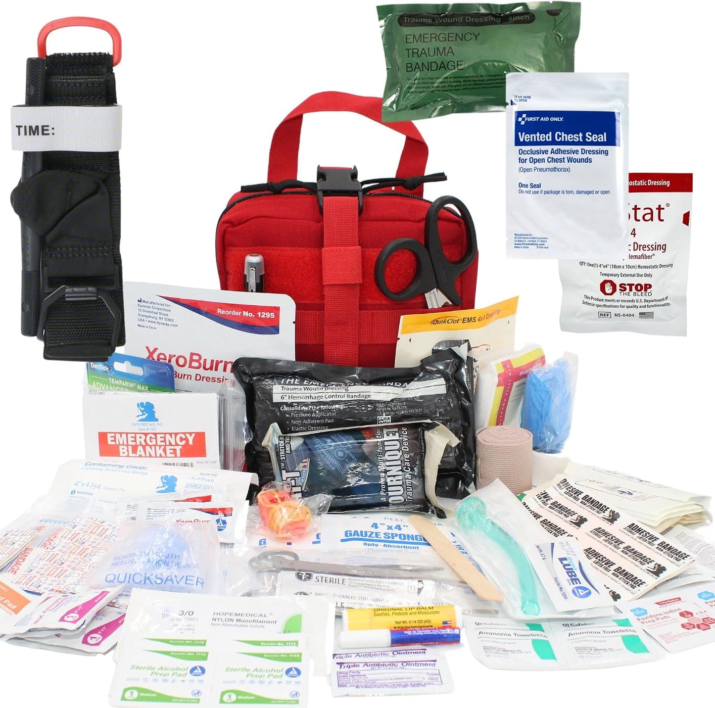 Kit primeros auxilios IFAK para reposacabezas color rojo