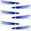 Faldas calamar 4.75" 40 señuelos Hoochie azul