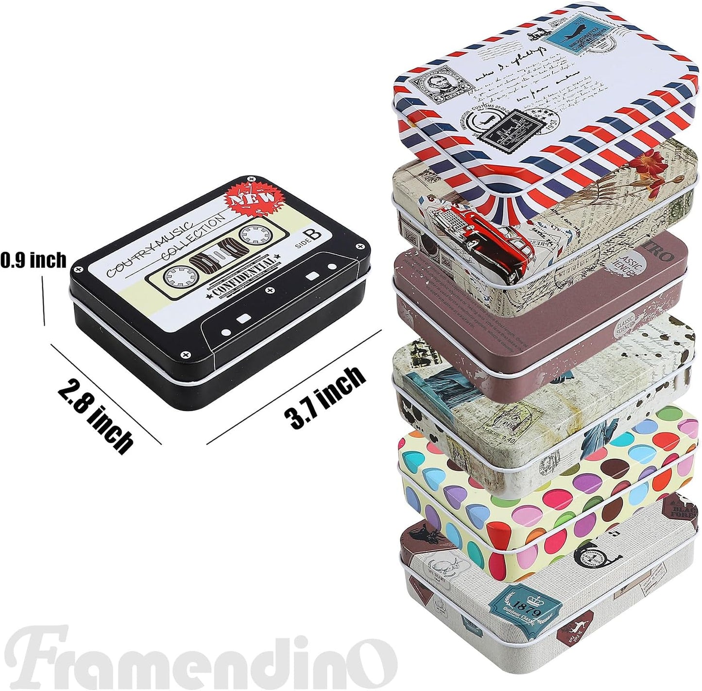 10 Cajas Hojalata con Tapa para Dulces