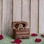 Caja de madera para anillos de boda y compromiso