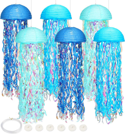 Linterna Medusa de 25 cm para Fiesta Bajo el Mar