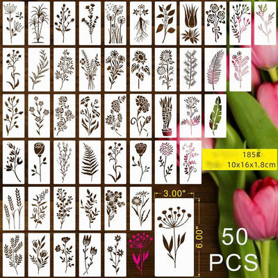 102 Plantillas Flores Silvestres Reutilizables Plástico
