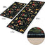 Alfombra cocina antiderrap lavable set 2 negro mariposa