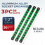 Set 3 rieles magnéticos para zócalos 1/2 36 clips aluminio