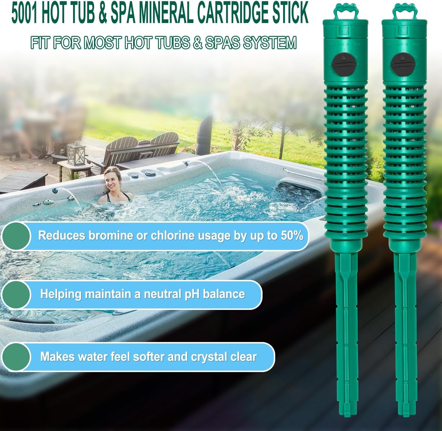 Cartucho mineral spa desinfectante 4 meses pack 2