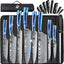 Set 9 Pzas Cuchillos Chef Acero Inox Pakkawood Rojo