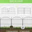 Valla jardín 24pulg x10ft pack 5 con cerradura