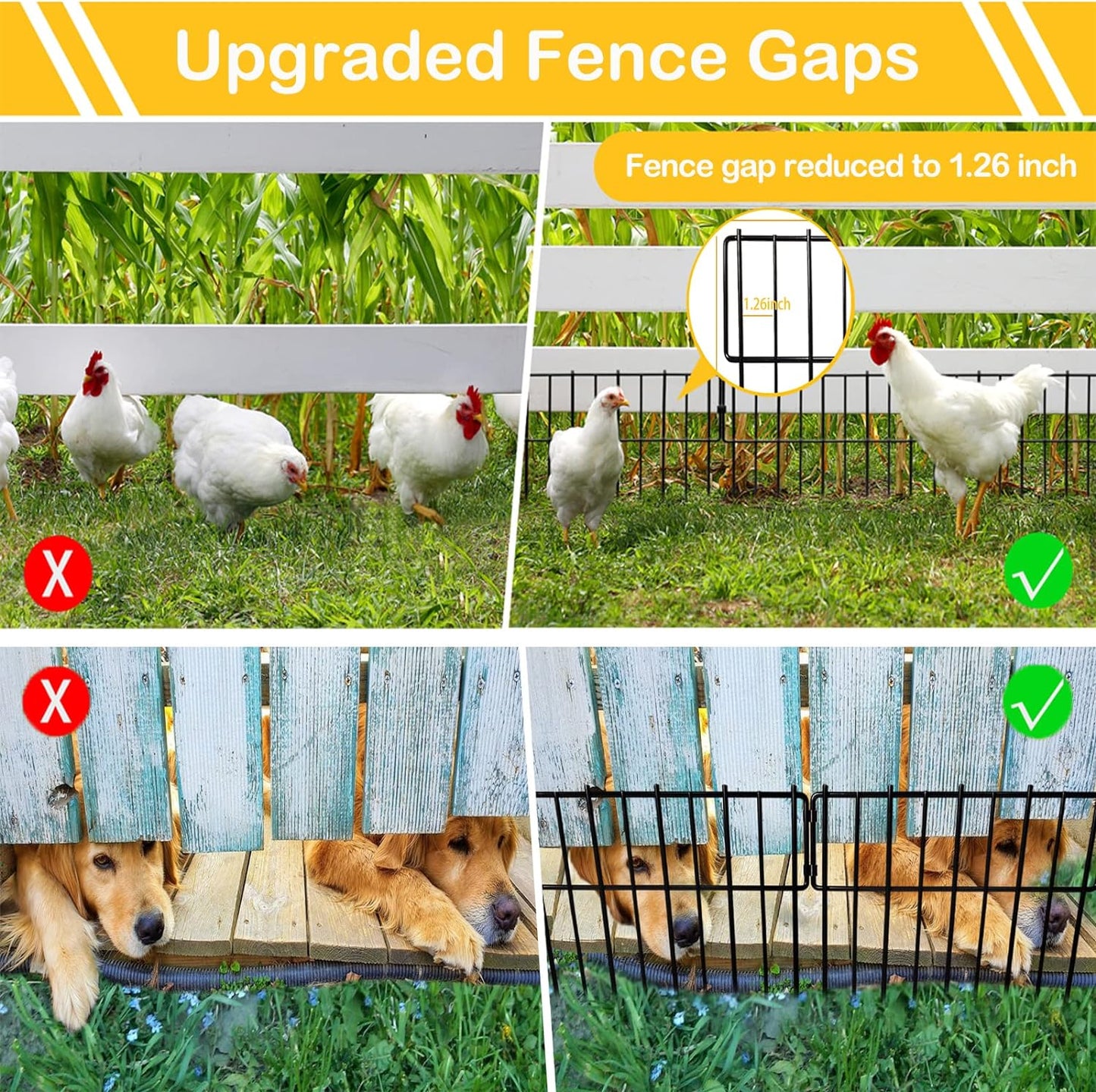 Valla para animales 12pulg x28ft separación 1.26pulg