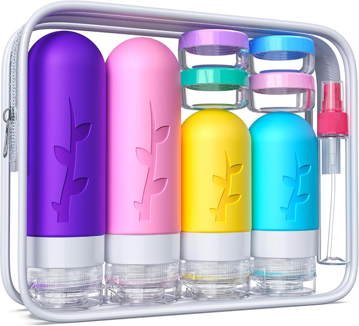 Botellas viaje TSA aprobadas silicona 3oz 2oz rellenables