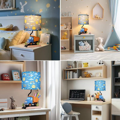 Lámpara de Mesa de Noche con Forma de Coche para Niños