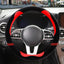 Funda volante peluda 14" antiderrap resistente negro rojo
