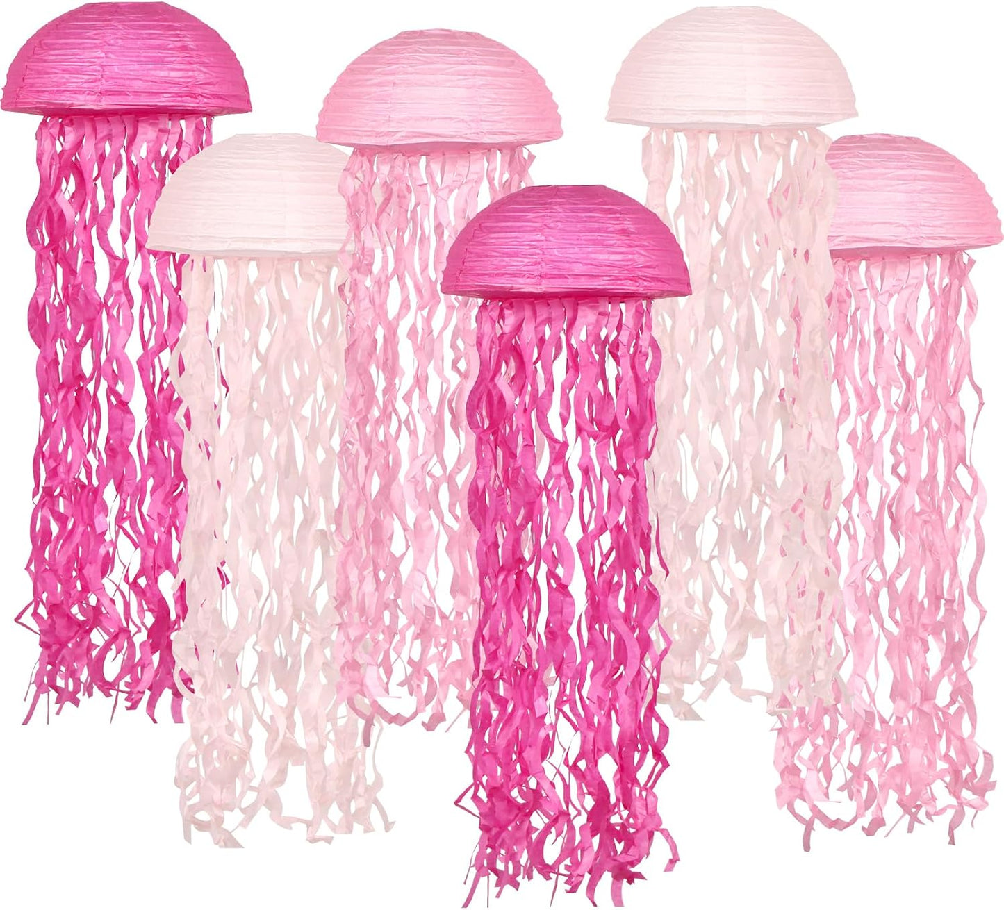 Set faroles colgantes medusas decoración fiesta sirena
