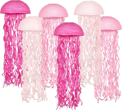Set faroles colgantes medusas decoración fiesta sirena