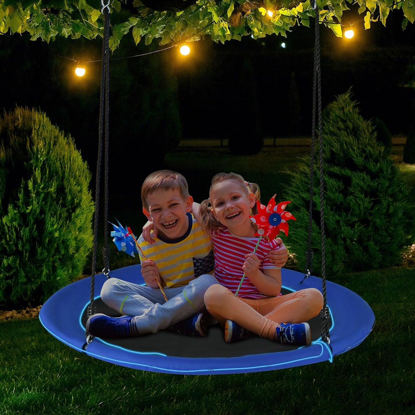 Columpio platillo volador 40pulg con luces LED