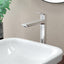 Grifo lavabo baño 1 agujero 1.2 GPM cromado