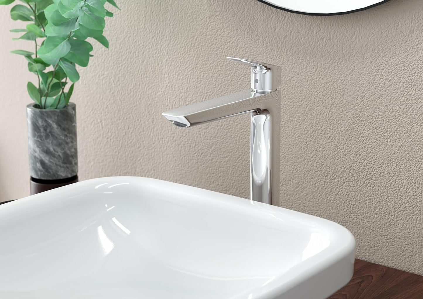 Grifo lavabo baño 1 agujero 1.2 GPM cromado