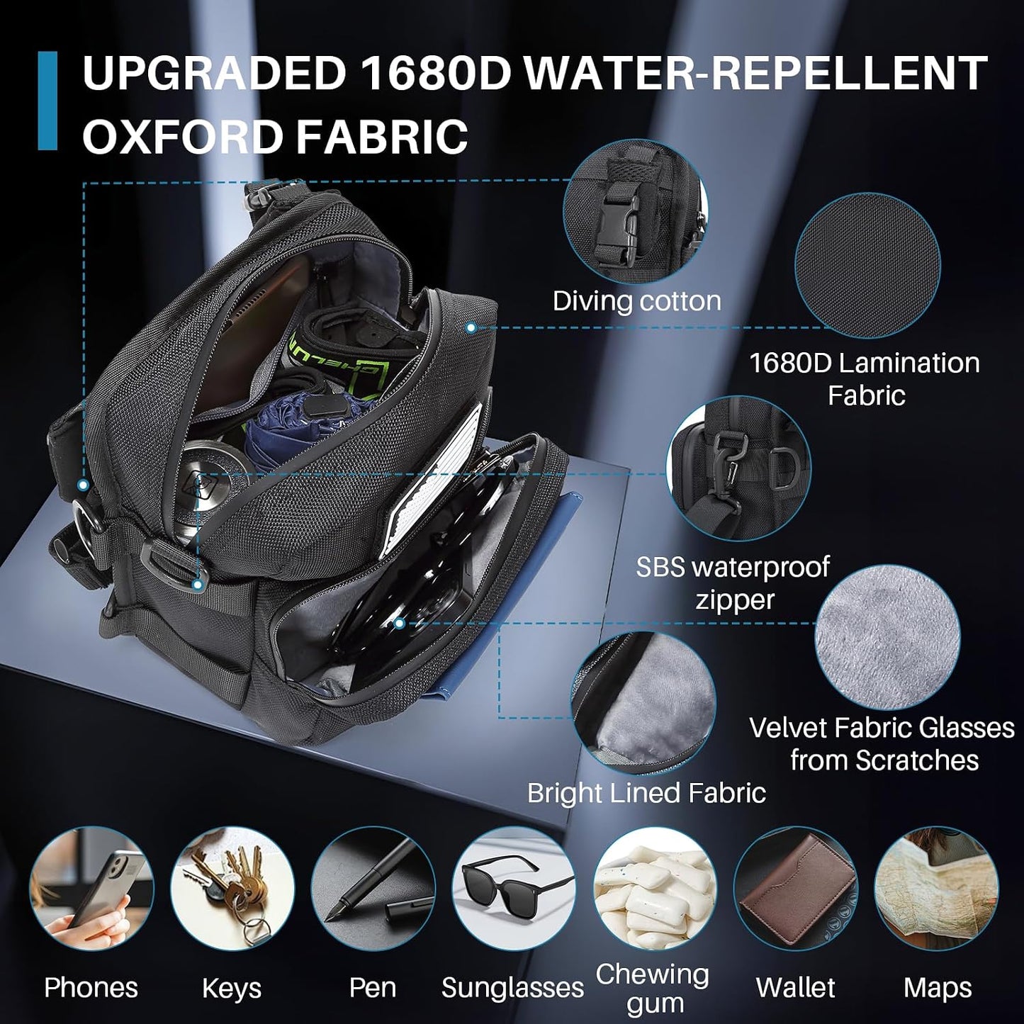 Bolsa impermeable manillar bicicleta 1680d