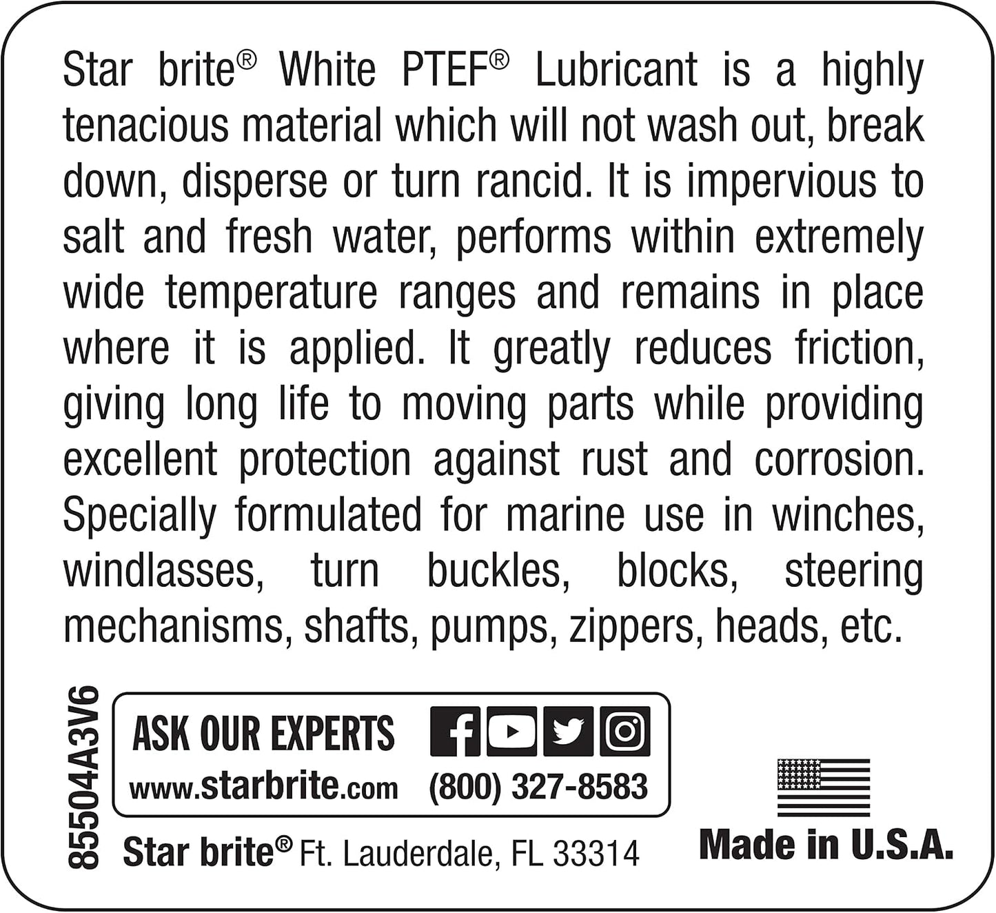 Lubricante PTEF blanco grado marino 3.7oz