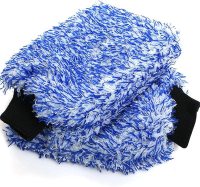 Guantes lavado auto microfibra ciclón 2 pzas sin pelusas