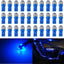 30 Bombillas LED T10 Azules 5SMD 5050 para W5W Luces Interior