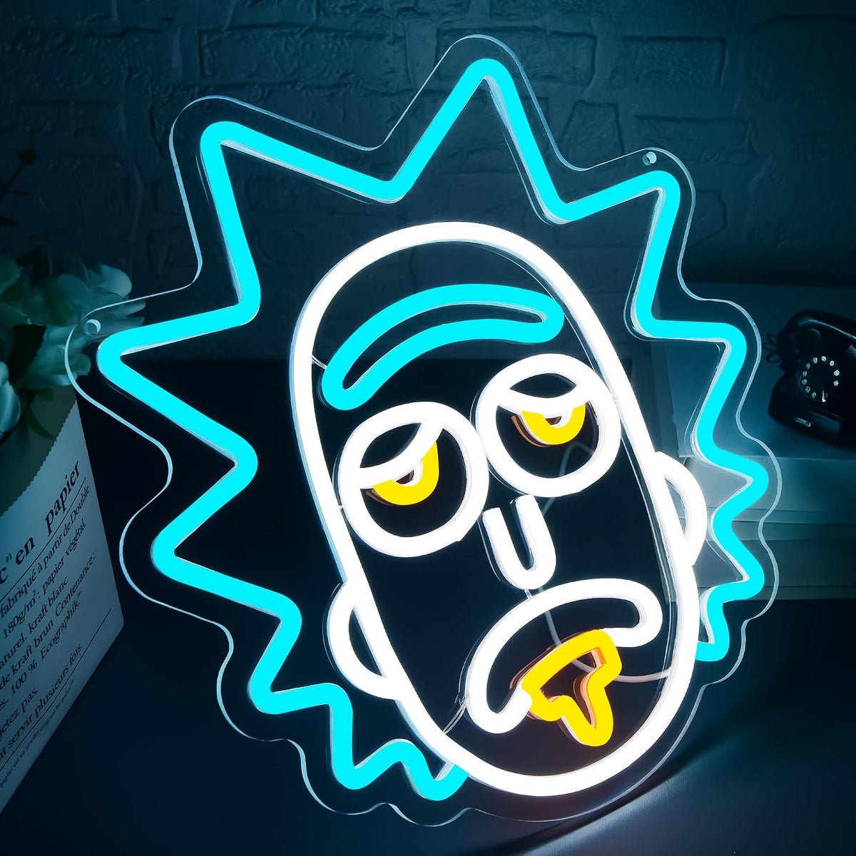 Letrero neón anime LED regulable decoración habitación niños