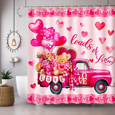 Cortina ducha San Valentín baño 72x72pulg