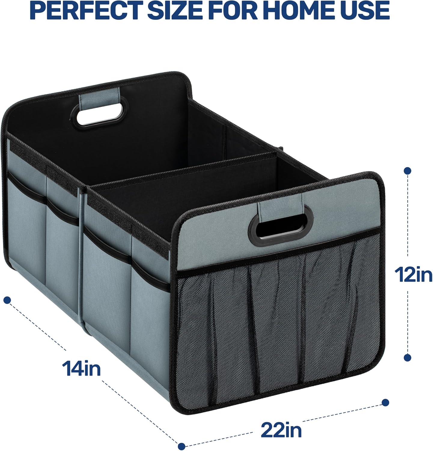 Organiz. maletero plegable antiderrap 600D gris
