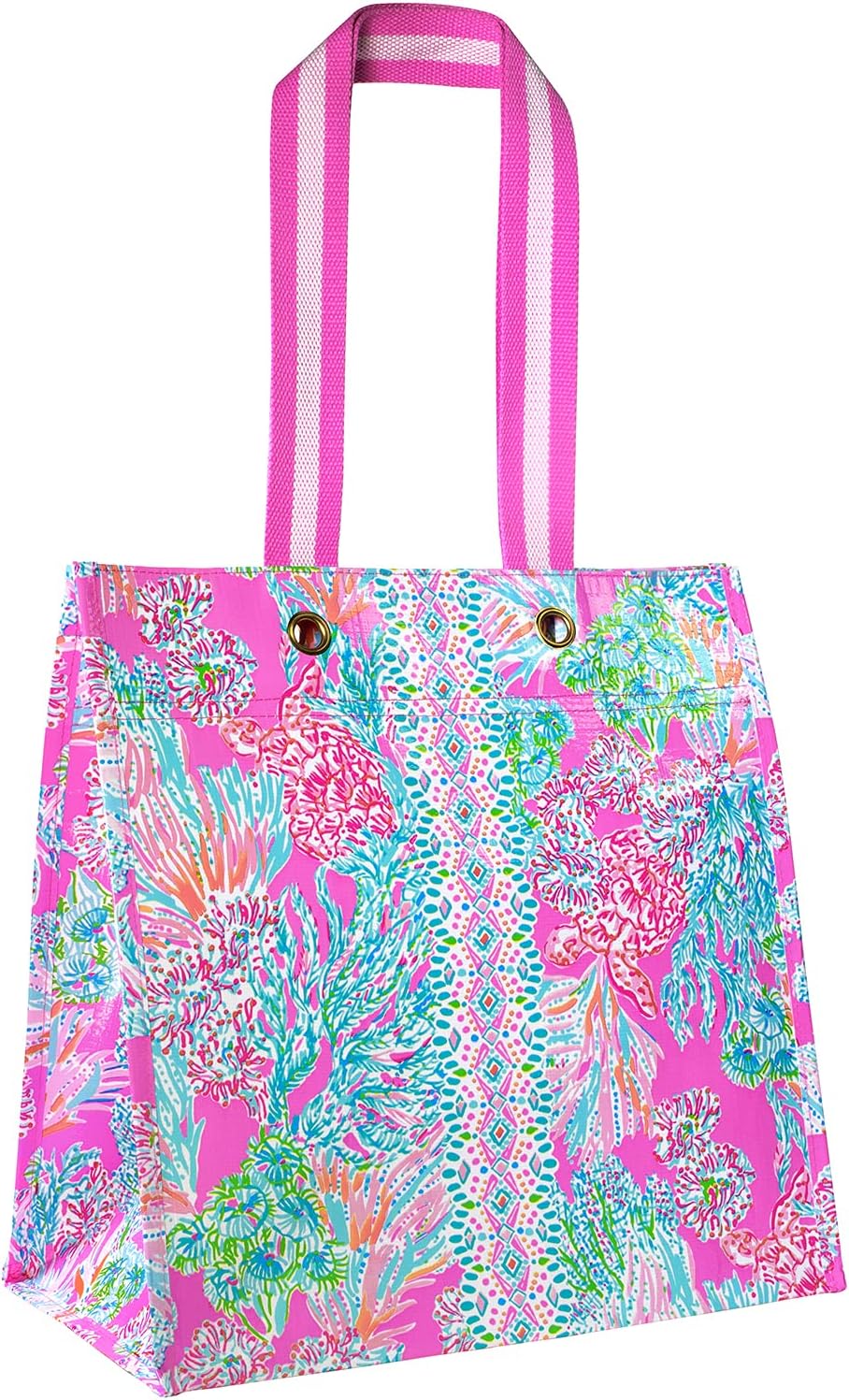 Bolsa de comestibles reutiliz. hombro Lilly Pulitzer