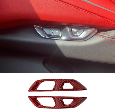 Interruptor bloqueo puerta fibra carbono roja Corvette C8