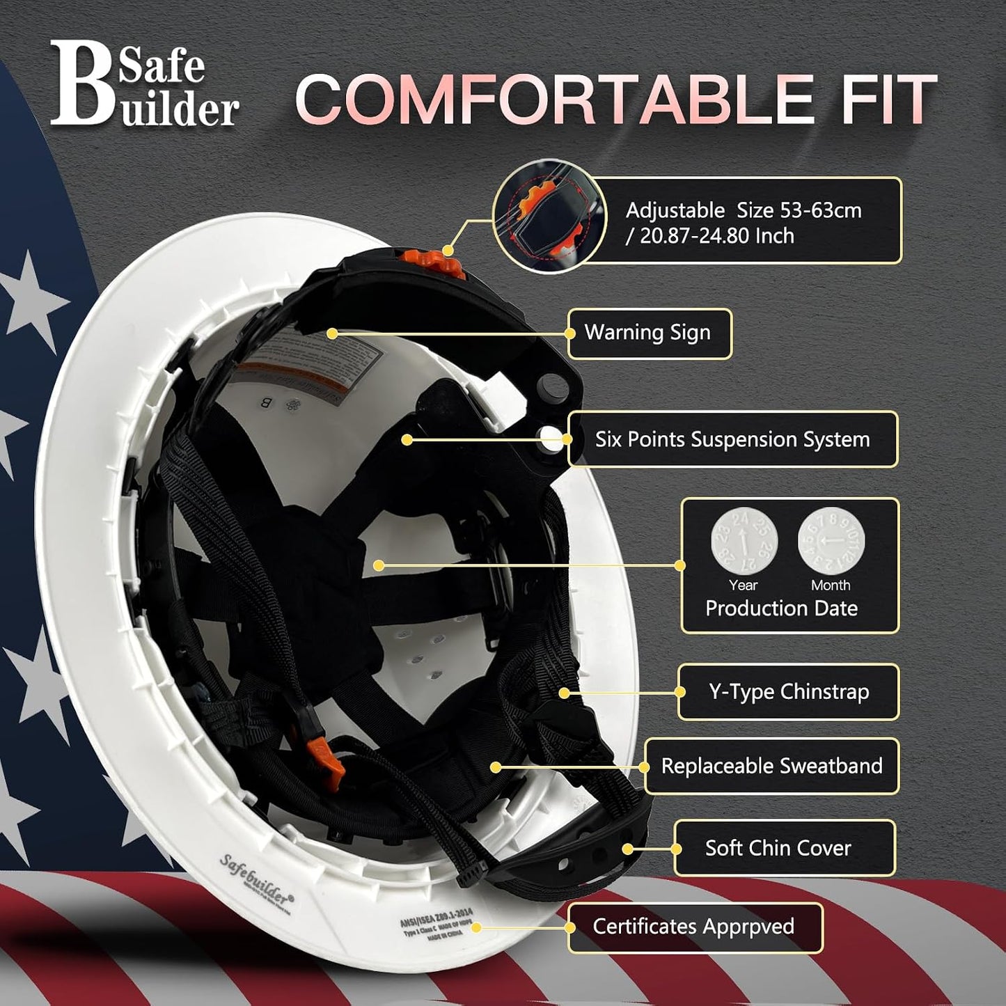 Casco seguridad ala completa G1C ventilado fibra carbono