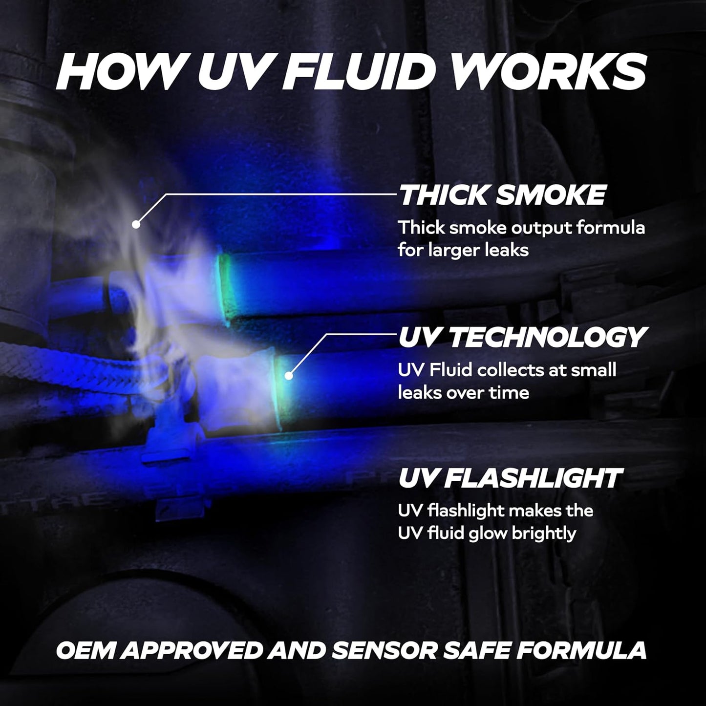 Fluido humo brillo UV para máquinas de humo automotrices