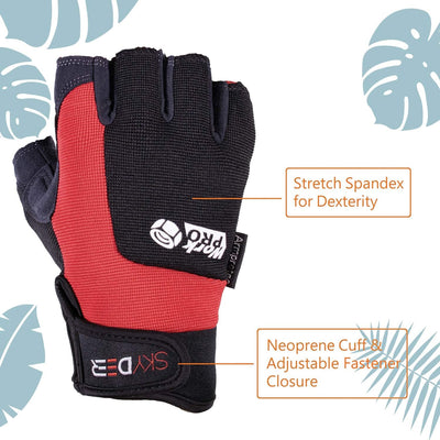 Guantes cuero sintético antideslizante para gimnasio