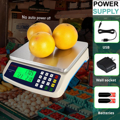 Báscula comercial conteo 88lb cocina venta al por menor
