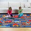 Alfombra set niños diseño ciudad 150x100cm antiderrap