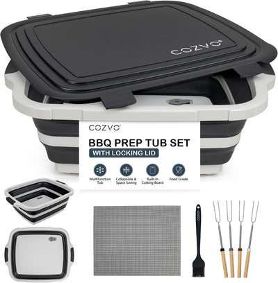 Contenedor plegable 6en1 para barbacoa 20pulg