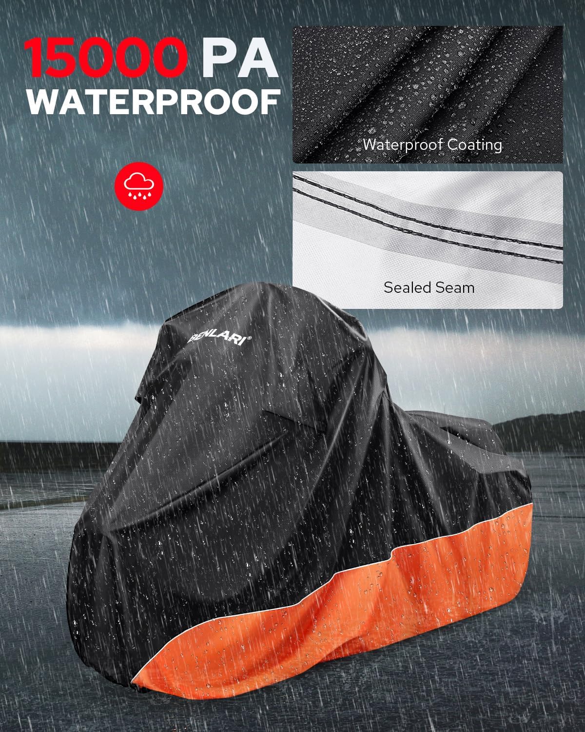 Funda impermeable motocicleta caja lateral Harley Davidson