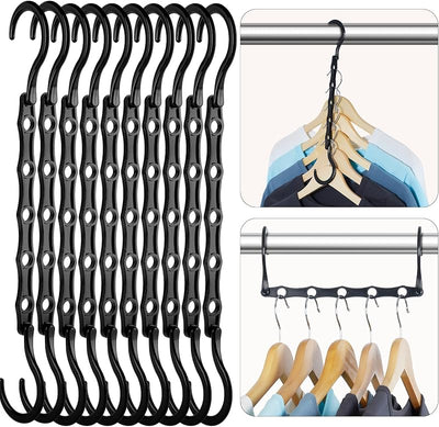 Perchas ahorradoras espacio pack 10 ganchos inteligentes 5 agujeros