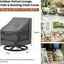 Funda silla giratoria exterior 33x37x38.5" 2 Pzas negro