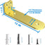 Soportes estantes flotantes 12" 6 Pzas dorado 200lb