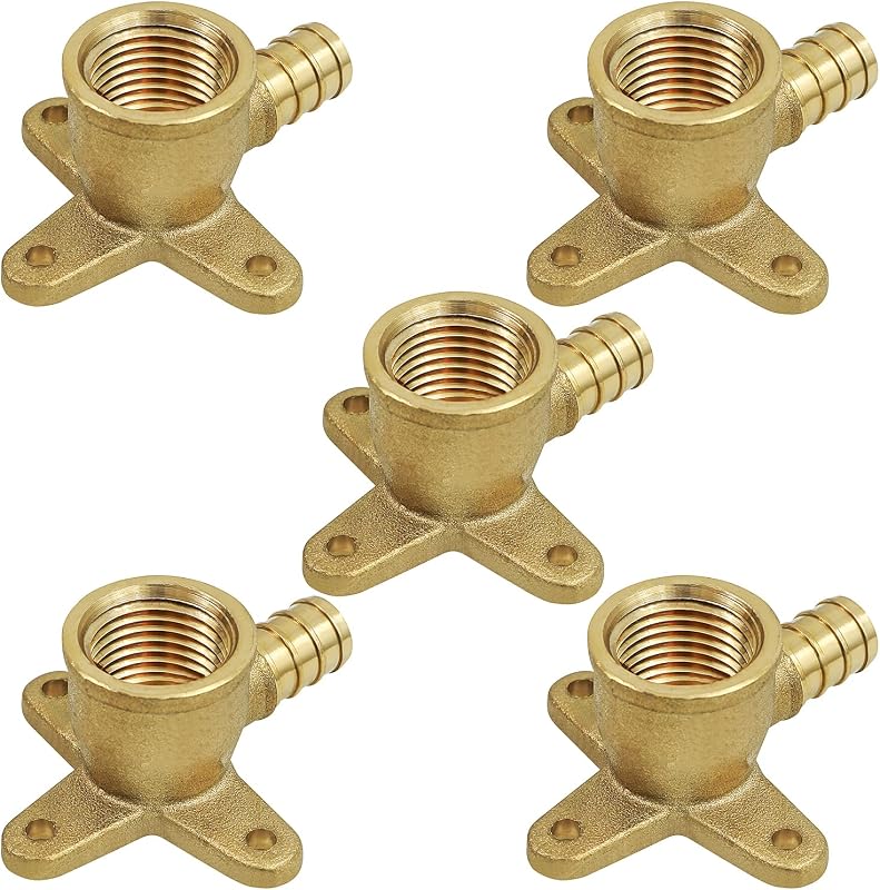 Accesorio tubería codo oreja 90 grados 3/4" latón set 5