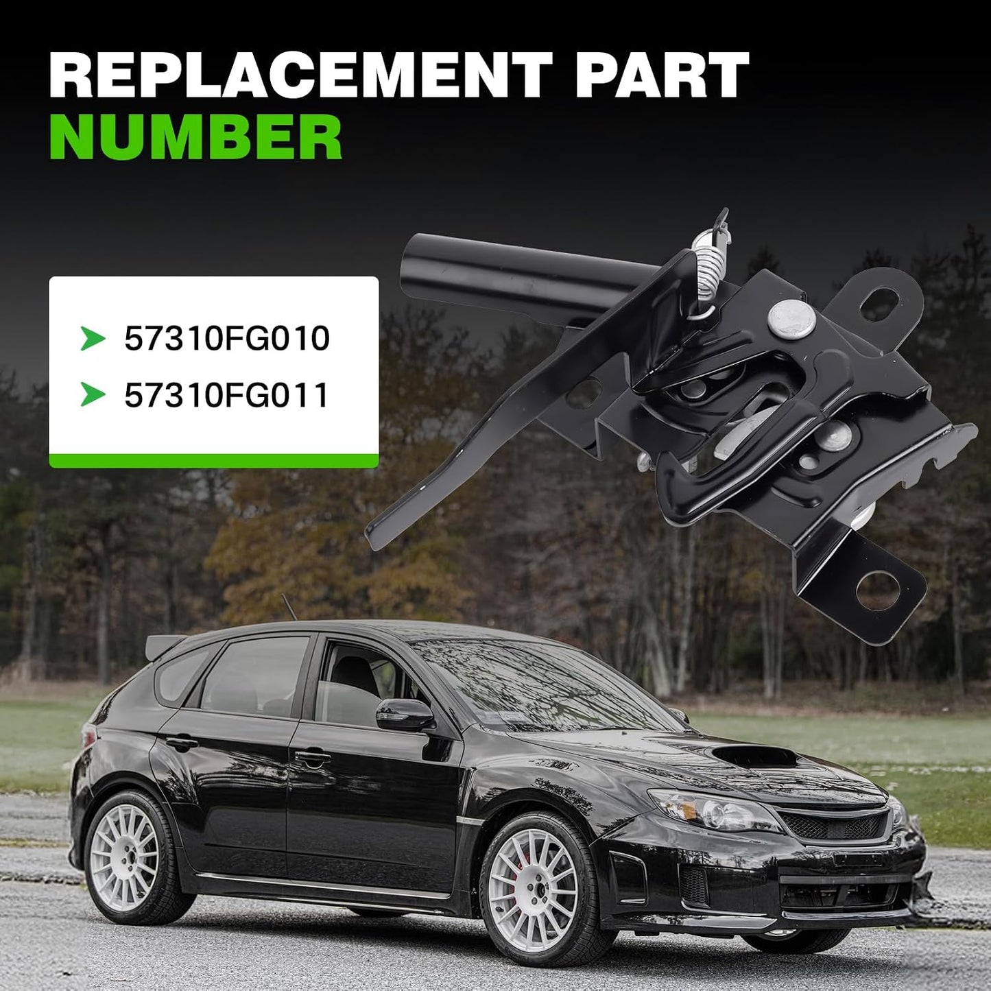 Conjunto pestillo capó Subaru Impreza STI WRX 2.5L H4