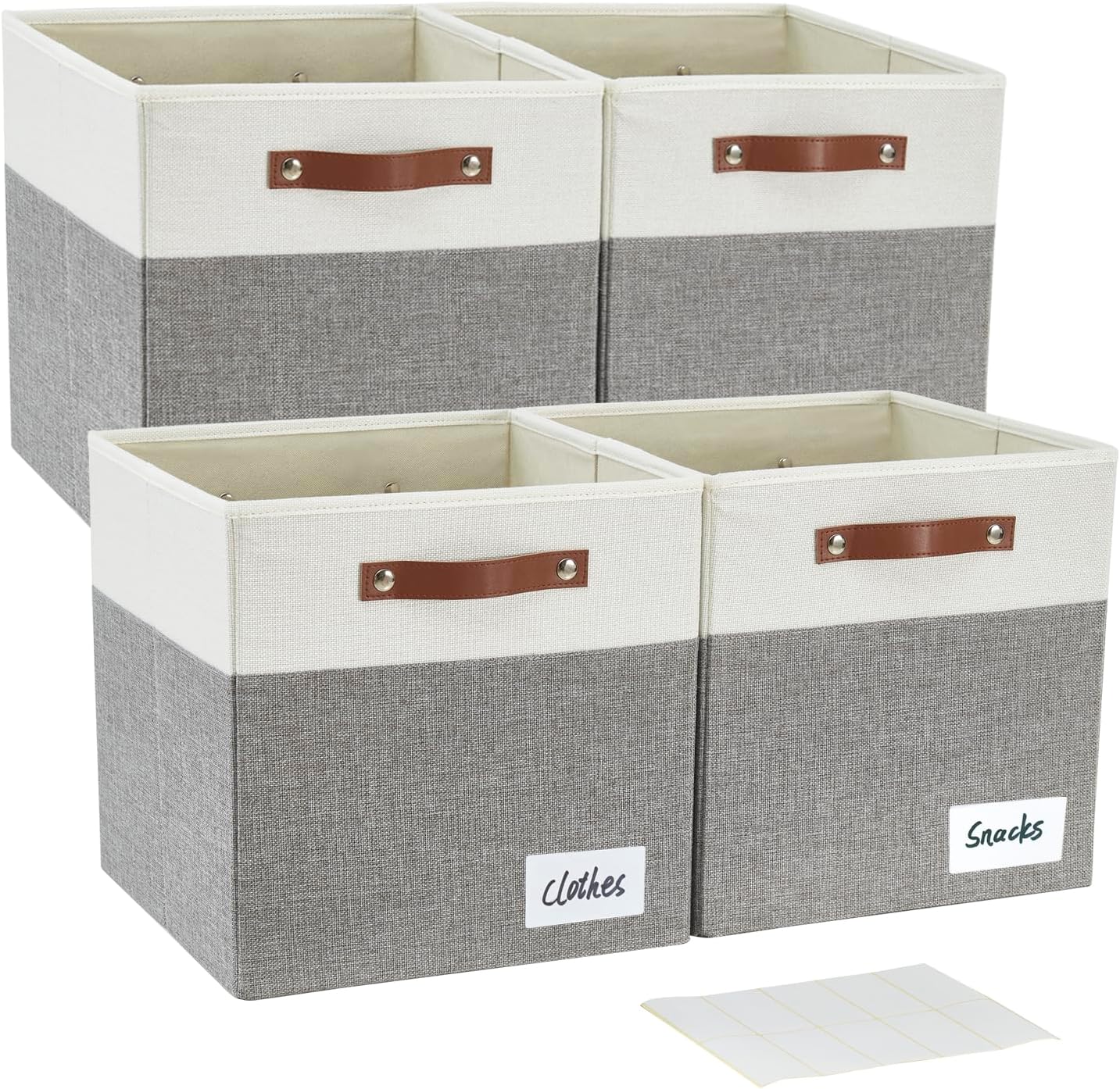 Contenedores tela plegables 11x11x11 4 Pzas