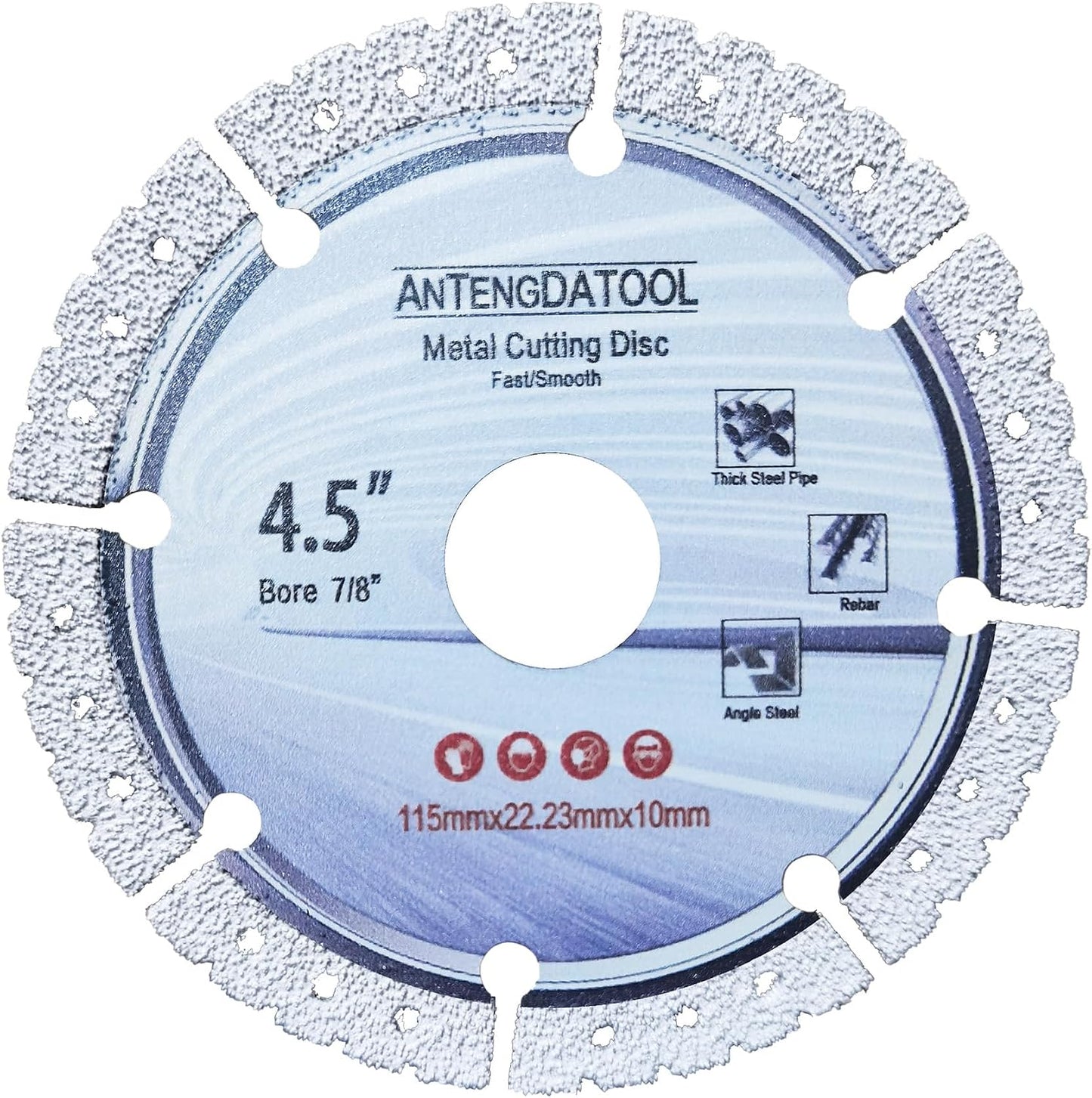 Rueda corte diamante 4.5pulg para amoladora acero inox