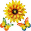 Decoración pared metal mariposa set 3 pzas