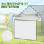 Cubierta gallinero impermeable 6.3x3.9pies elásticas