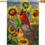 Bandera doble cara pájaro rojo jardín 28x40"