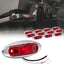 12 Luces LED Rojas 2.5" Bisel Cromado IP67 para Camión