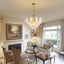 Candelabro cristal dorado 12 luces 59pulg colgante redondo